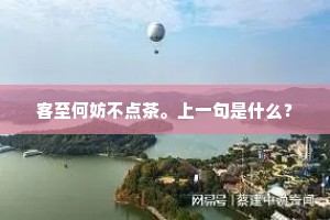 客至何妨不点茶。上一句是什么？