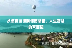 从懵懂装懂到懂而装懵，人生智慧的双面镜