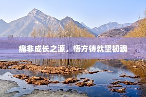 痛非成长之源，悟方铸就坚韧魂