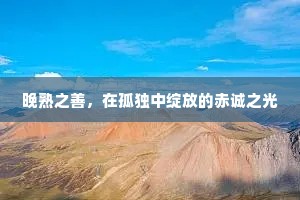 晚熟之善，在孤独中绽放的赤诚之光