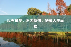 以石筑梦，不为所伤，铸就人生高楼