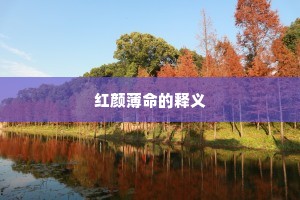 红颜薄命的释义