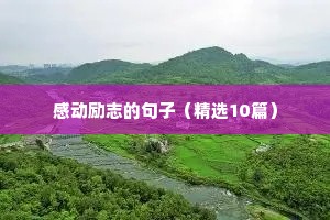 感动励志的句子（精选10篇）