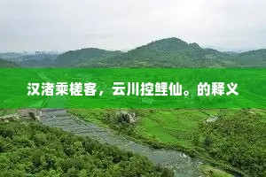 汉渚乘槎客，云川控鲤仙。的释义