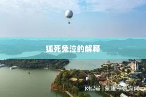 狐死兔泣的解释
