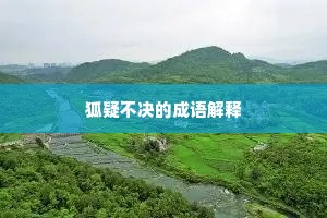 狐疑不决的成语解释