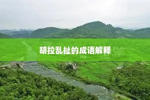 胡拉乱扯的成语解释
