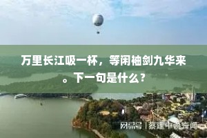 万里长江吸一杯，等闲袖剑九华来。下一句是什么？