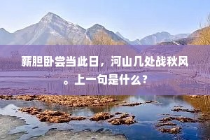 薪胆卧尝当此日，河山几处战秋风。上一句是什么？