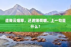 遗我云烟草，还君薄荷糖。上一句是什么？