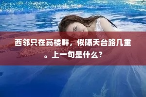 西邻只在高楼畔，似隔天台路几重。上一句是什么？