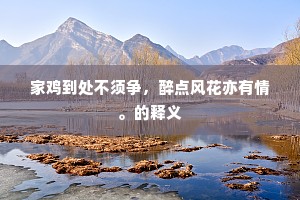家鸡到处不须争，醉点风花亦有情。的释义