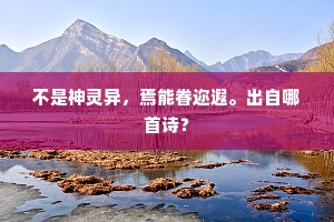 不是神灵异，焉能眷迩遐。出自哪首诗？