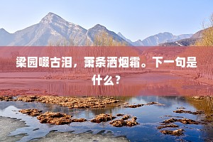 梁园啜古泪，萧条洒烟霜。下一句是什么？