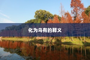 化为乌有的释义