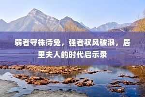 弱者守株待兔，强者驭风破浪，居里夫人的时代启示录