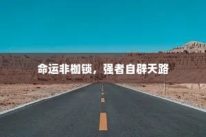 命运非枷锁，强者自辟天路