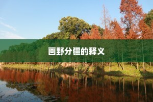 画野分疆的释义