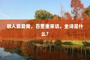 故人能爱我，百里重来访。全诗是什么？