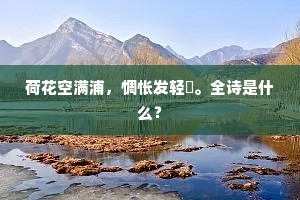 荷花空满浦，惆怅发轻舠。全诗是什么？