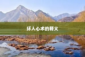 坏人心术的释义