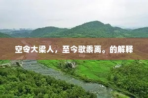 空令大梁人，至今歌黍离。的解释