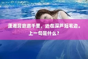 潇湘洞庭邈千里，近在深芦短苇边。上一句是什么？