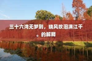 三十六湾无梦到，晓风吹泪满江干。的解释