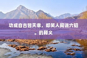 功成自古皆天幸，却笑人间说六韬。的释义