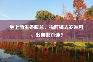 坐上酒生冬暖意，檐前梅弄岁寒容。出自哪首诗？