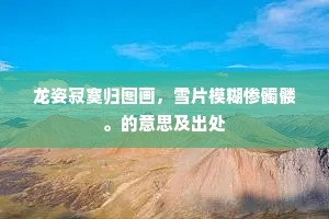 龙姿寂寞归图画，雪片模糊惨髑髅。的意思及出处