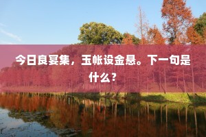 今日良宴集，玉帐设金悬。下一句是什么？