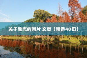 关于励志的图片 文案（精选40句）