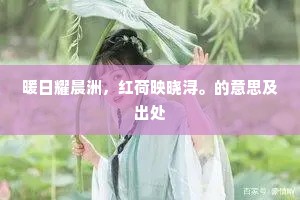 暖日耀晨洲，红荷映晓浔。的意思及出处