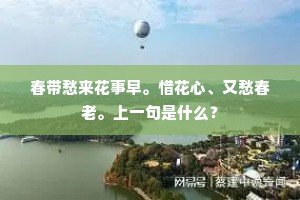 春带愁来花事早。惜花心、又愁春老。上一句是什么？
