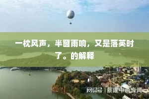一枕风声，半窗雨响，又是落英时了。的解释