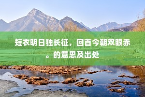 短衣明日独长征,回首今朝双眼赤。的意思及出处 短衣明日独长征,回首今朝双眼赤。的意思及出处