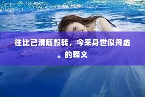 往比已清随毂转，今来身世似舟虚。的释义