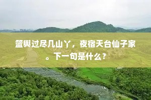 篮舆过尽几山丫，夜宿天台仙子家。下一句是什么？