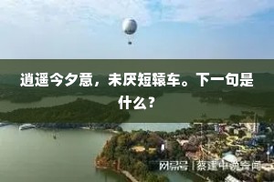 逍遥今夕意，未厌短辕车。下一句是什么？