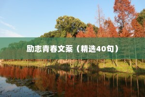 励志青春文案（精选40句）