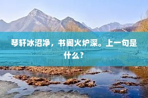 琴轩冰沼净，书阁火炉深。上一句是什么？