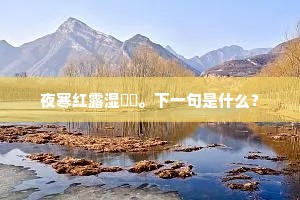 夜寒红露湿鞦韆。下一句是什么？