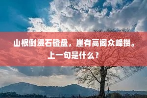 山根倒浸石磴盘，崖有高阁众峰攒。上一句是什么？