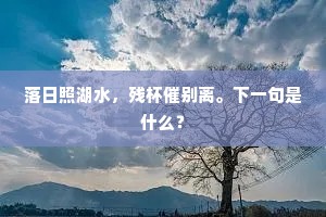 落日照湖水，残杯催别离。下一句是什么？