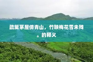 疏篱茅屋傍青山，竹映梅花雪未残。的释义