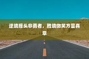 逆境摇头非勇者，胜境微笑方显真章