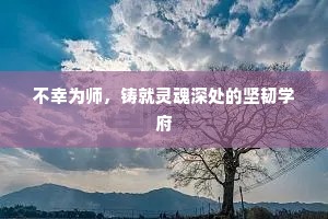 不幸为师，铸就灵魂深处的坚韧学府