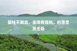 砥柱不随流，圭璋有操执。的意思及出处