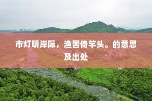 市灯明岸际，渔罟倚竿头。的意思及出处